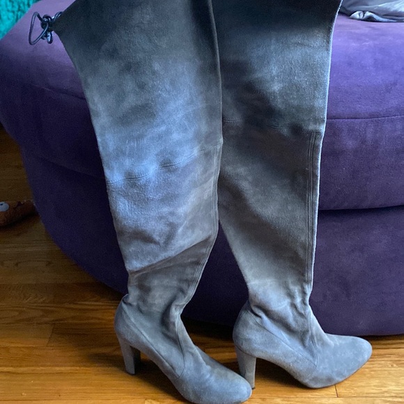 Last chance -Stuart Weitzman All Legs Thigh High Boots Grey 5.5 - Picture 2 of 2